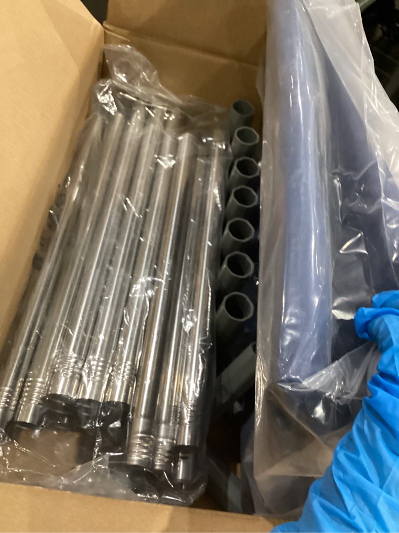 Condition photo showing Good Condition for 50x50x32 inches puppy playpen with gate, dog playpen for puppies or small dogs, dog fence pet playpen for indoor & outdoor, sturdy safety blue 50x50 in without cover