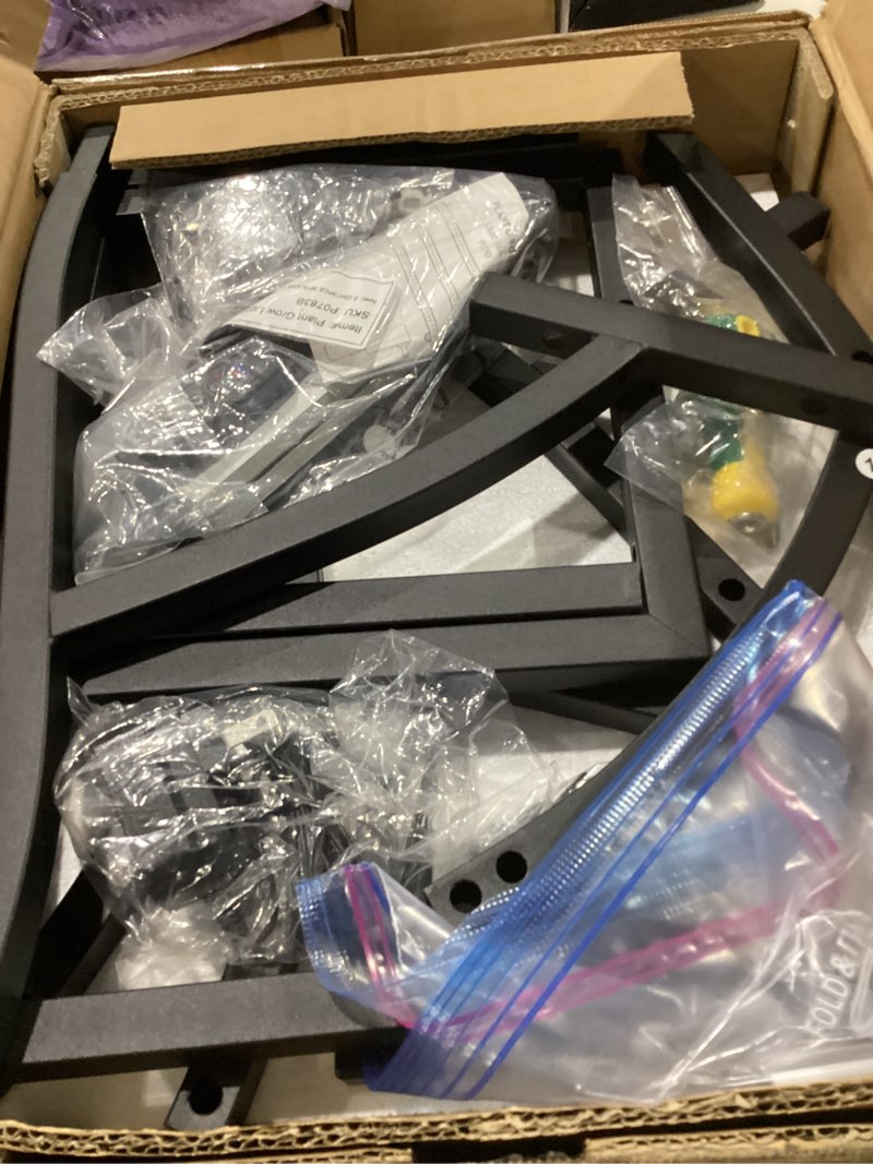 Condition photo showing Good Condition for PRAISUN 51.3 Inch Plant Stand with Grow Light, 6 Tiered Indoor Plant Shelf with Larger Flower Holder, Pine-Shaped Stand, 3 Light Modes, Open Base, Corner Plant Rack for Living Room, Rustic Brown