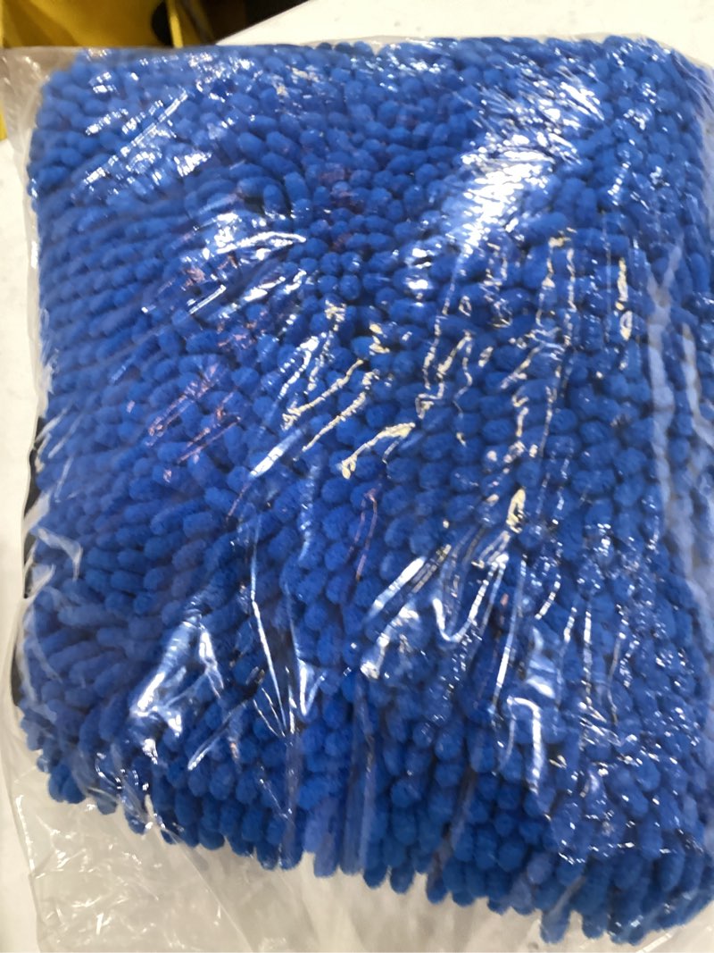 Condition photo showing New/Like New for olanly bathroom rugs 30x20, extra soft absorbent chenille bath rugs, rubber backing quick dry, machine washable bath mats for bathroom floor, tub and shower, home decor accessories, deep navy blue 30" x 20" deep navy blue