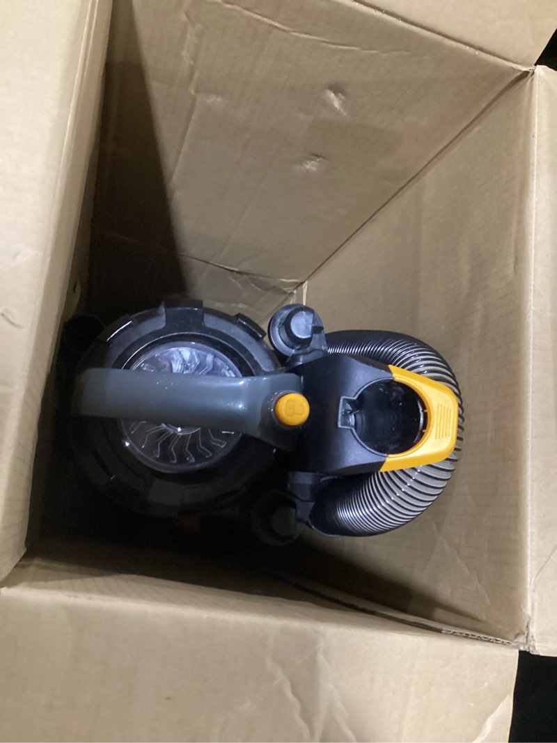 Condition photo showing As Is for eureka powerspeed lightweight powerful upright vacuum cleaner for carpet and hard floor, pet turbo, black,yellow yellow neu181d with pet tool