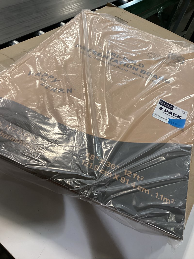 Condition photo showing Good Condition for White Trifold Presentation Board 36" x 48" (Pack of 2) Self-Adhesive Science Subtitles Included - Display Exhibition Board Lightweight and Portable with Smooth Surface - By Emraw 36" X 48" 2