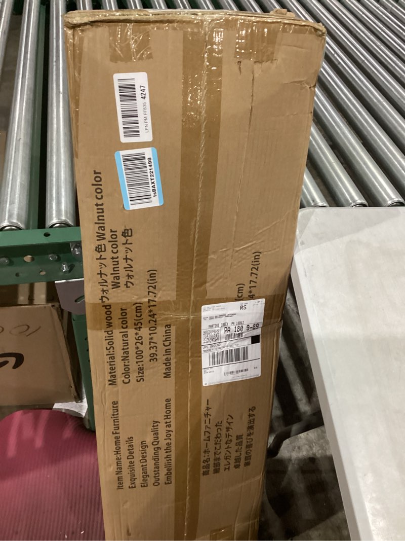 Condition photo showing New/Like New for Cttasty Entryway Bench, Solid Wood Dining Bench, Midcentury End of Bed Bench w/Rounded Corner, Outdoor Bench w/Robust Construction, Bedroom Bench, 10.24" W x 17.72" H?Natural 39.4inches?