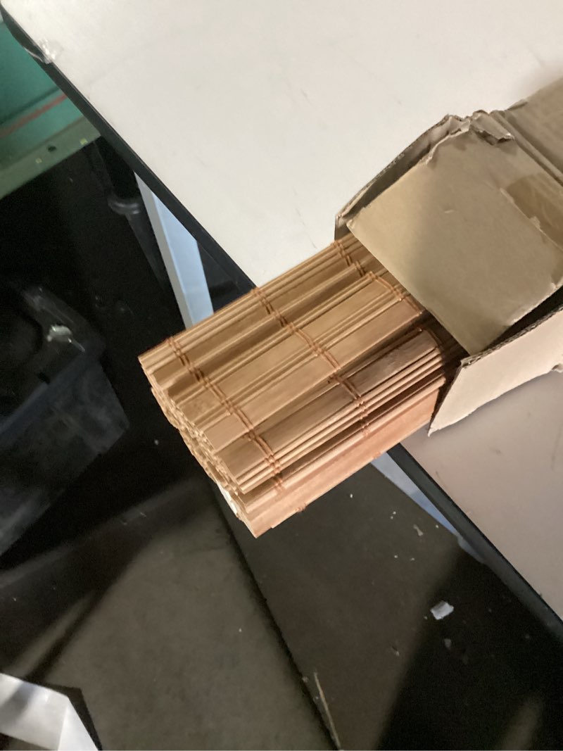 Condition photo showing Good Condition for CHICOLOGY Bamboo Roman Shades - Customer Favorite Light Filtering Blinds for Windows, Premium Quality, Ideal for Home, Squirrel Brown, 32"W X 64"H 32"W x 64"H Squirrel