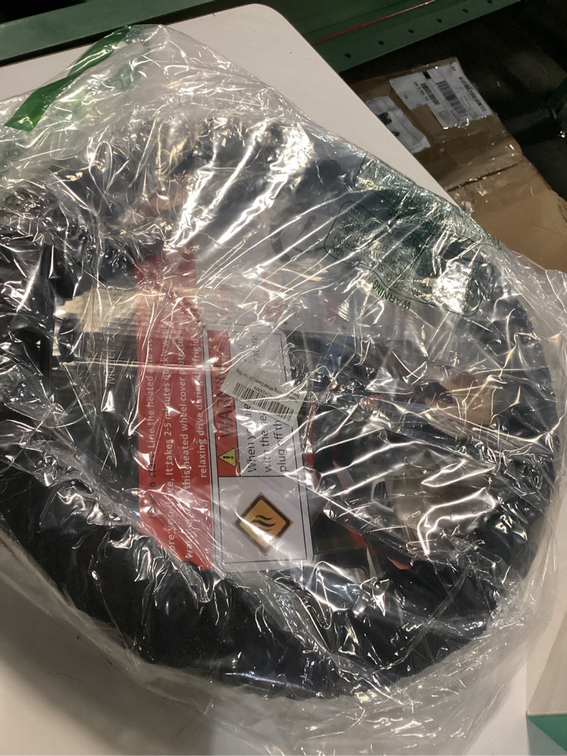 Condition photo showing Good Condition for Heated Steering Wheel Cover,12V Car Plug, Universal Fit 14.5-15 Inch Anti-Slip Wheel Protector, Auto Steering Wheel Black Protector Cover with Heater, Premium Quality