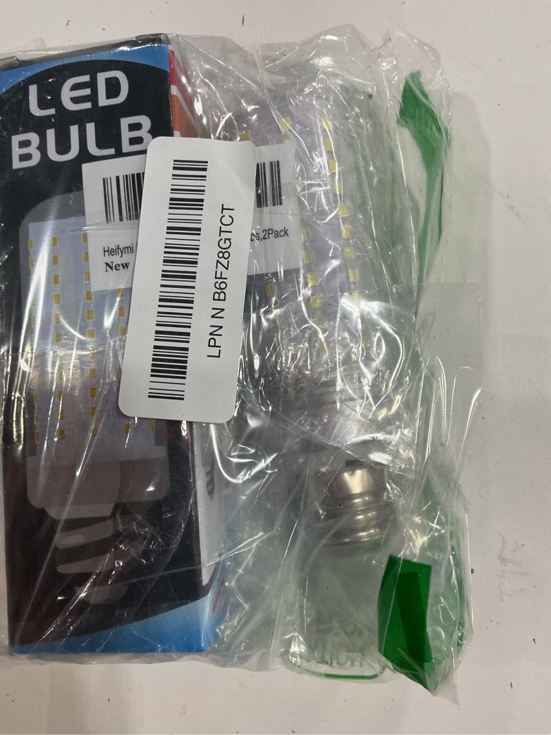 Condition photo showing Good Condition for 1.57 x 4.92 inch Big E26 LED Bulbs 15W LED Corn Light Bulbs 150 Watt Equivalent 2000 Lumen 6000K Daylight White for Outdoor Home attic Corridor Garage Warehouse Candelabra Ceiling Fan LED Bulbs,2Pack 6000k Daylight White E26