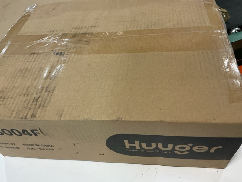 Condition photo showing New/Like New for huuger nightstand with charging station, 27.6 inch bedside table with fabric drawers, end table with usb ports and outlets, night stand for bedroom, rustic brown 11.8"d x 15.7"w x 27.6"h (3 drawers) rustic brown 1