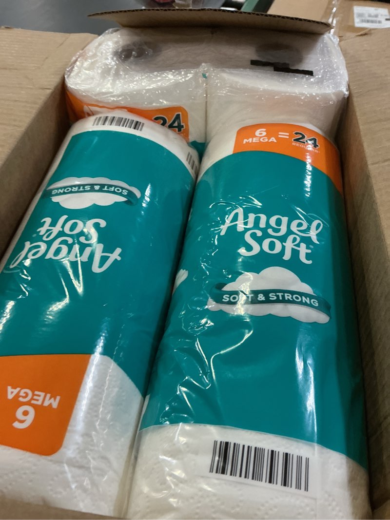 Condition photo showing New/Like New for Angel Soft Toilet Paper, 18 Mega Rolls = 72 Regular Rolls, Soft and Strong Toilet Tissue Mega 320 Sheet (Pack of 18)