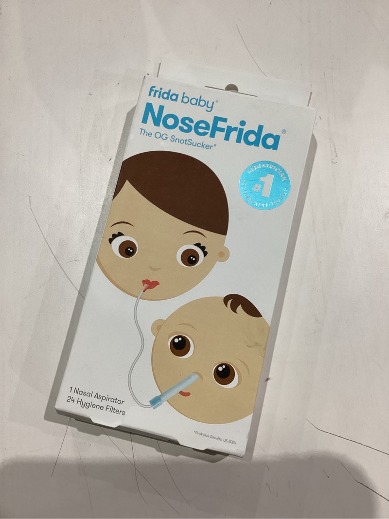 Condition photo showing Good Condition for Frida Baby NoseFrida SnotSucker for Baby, Nasal Aspirator for Baby, Nose Sucker Baby Nasal Aspirator for Baby, Congestion Relief with 24 Extra Hygiene Filters NoseFrida Filter Bundle