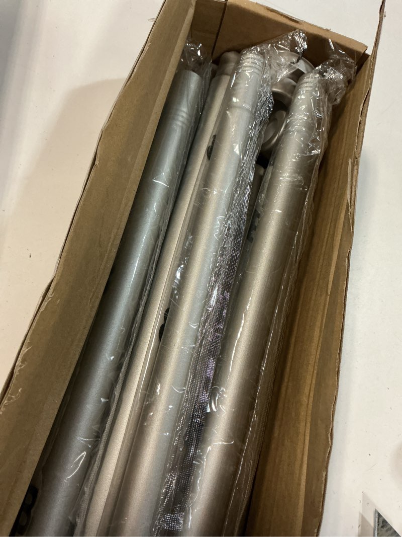 Condition photo showing Good Condition for enjoybasics 2 pack adjustable spring tension curtain rods 32 to 78 inches, stainless steel nickel shower rod no drilling for window, bathroom, closet, room divider, 7/8" diameter nickel 32-78" 2
