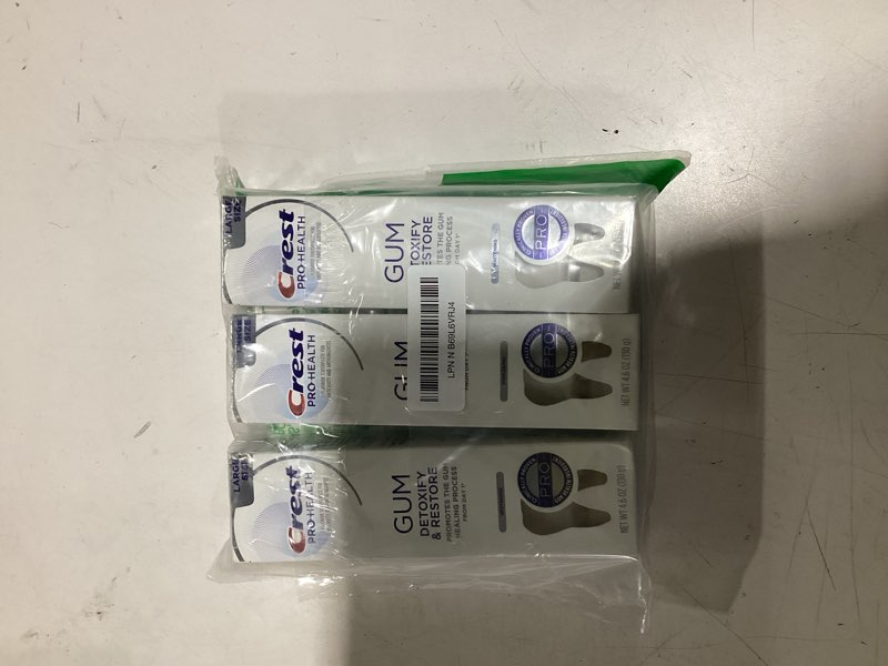 Condition photo showing New/Like New for Crest Sensitive and Gum Detoxify and restore Toothpaste 4.8 oz (3 Pack), Relieves Sensitivity, Strengthens Gums, Anticavity, Clinically Proven, Antibacterial Toothpaste