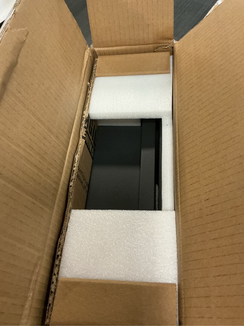 Condition photo showing New/Like New for black bathroom medicine cabinet with beveled edge mirrored door 14 x 18 inch, recessed or surface mount, with adjustable glass shelves matte black 14x18 inch beveled edge mirror