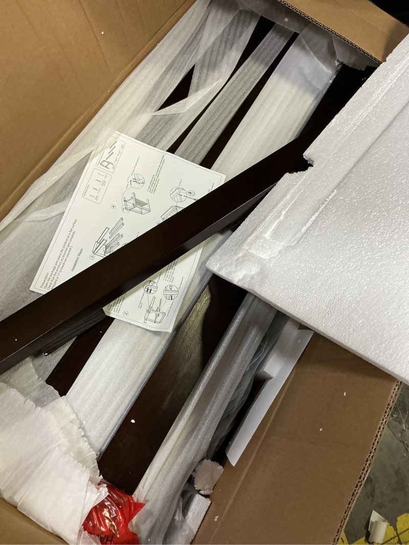 Condition photo showing Good Condition for (In)LEILISI Entryway Shoe Bench with Storage, End of Bed Bench, Linen Upholstered Button-Tufted Seat Bench with Solid Wood Frame for Living Room, Bedroom (Beige, 39.4'')