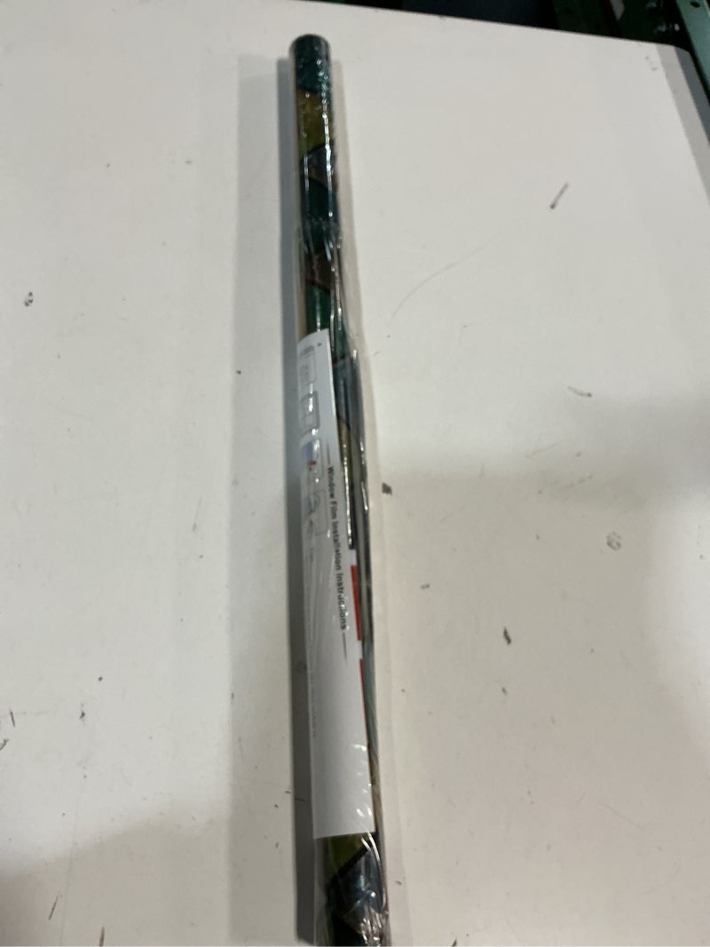 Condition photo showing New/Like New for Sunbaby Window Privacy Film Stained Glass Decorative Rainbow Window Cling 3D Static Clings Colorful for Home Decoration, Anti-UV & Heat Control Non-Adhesive (23.6"x78.7") 23.6 x 78.7 inches Yellow-blue