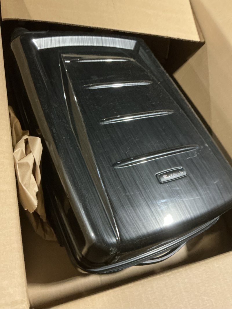 Condition photo showing As Is for Samsonite Winfield 2 Hardside Expandable Luggage with Spinner Wheels, Brushed Anthracite, Checked-Large 28-Inch Checked-Large Spinner Brushed Anthracite