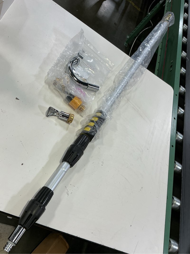 Condition photo showing Good Condition for 20ft reach gutter cleaning tools from ground, telescopic rain gutter cleaners tool with hose attachment and heavy duty wand & connecting adapter 12ft