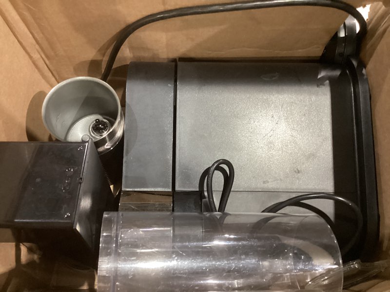 Condition photo showing As Is for Nespresso Vertuo Next Deluxe Coffee and Espresso Maker, Pure Chrome with Aeroccino Milk Frother,1.1 liter, Black,Dark Chrome Chrome Machine + Milk Frother