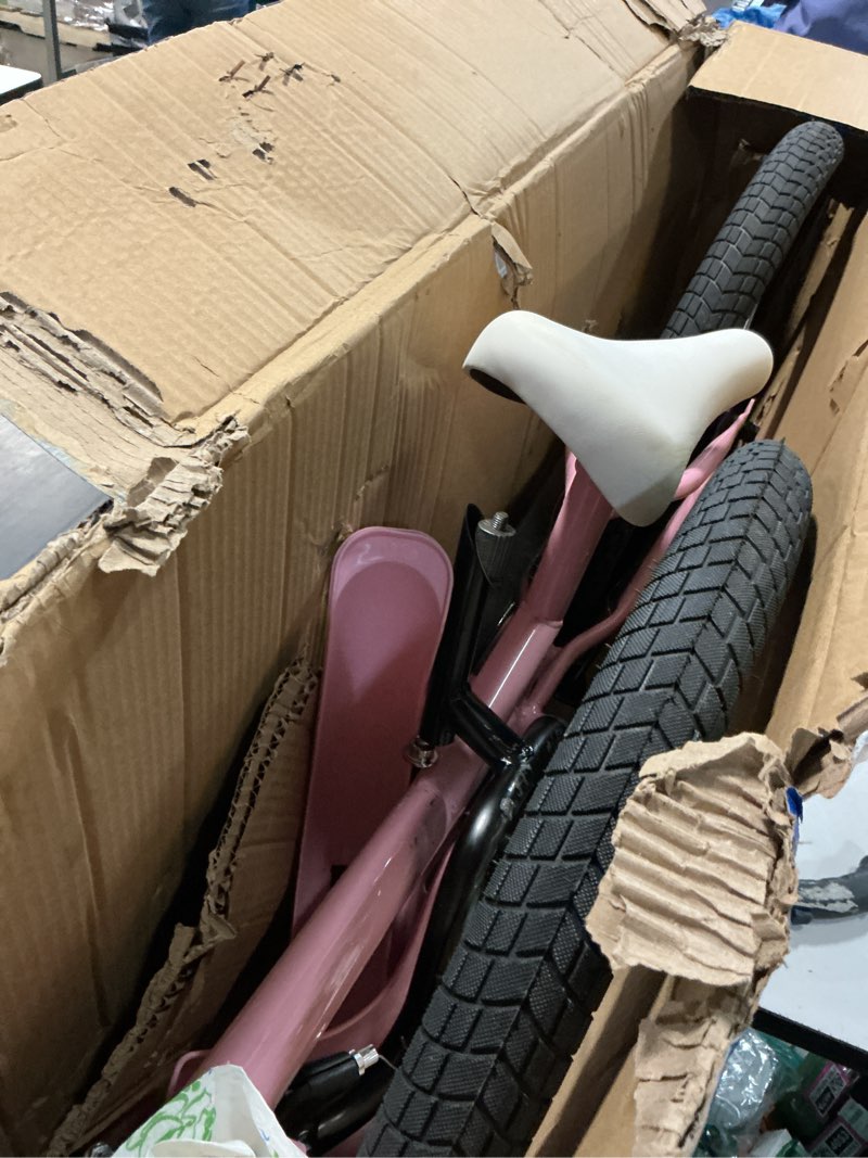 Condition photo showing As Is for keano zinnia 14 16 20 inch kids bike for girls ages 3-10 years, girls' bikes with training wheels, streamers, basket and doll seat, children bicycles pink 20 inch with kickstand