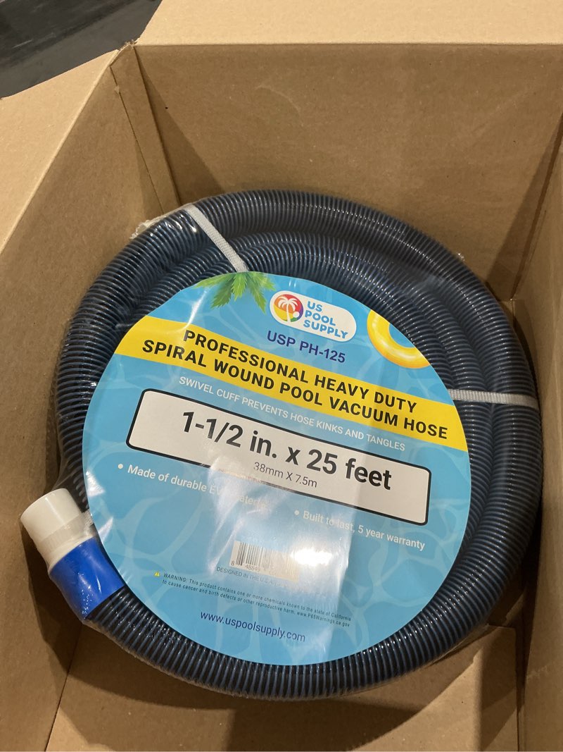 Condition photo showing Good Condition for u.s. pool supply 1-1/2" x 25 foot professional heavy duty spiral wound swimming pool vacuum hose with kink-free swivel cuff, flexible - connect to vacuum heads, skimmer, filter pump inlet, accessories
