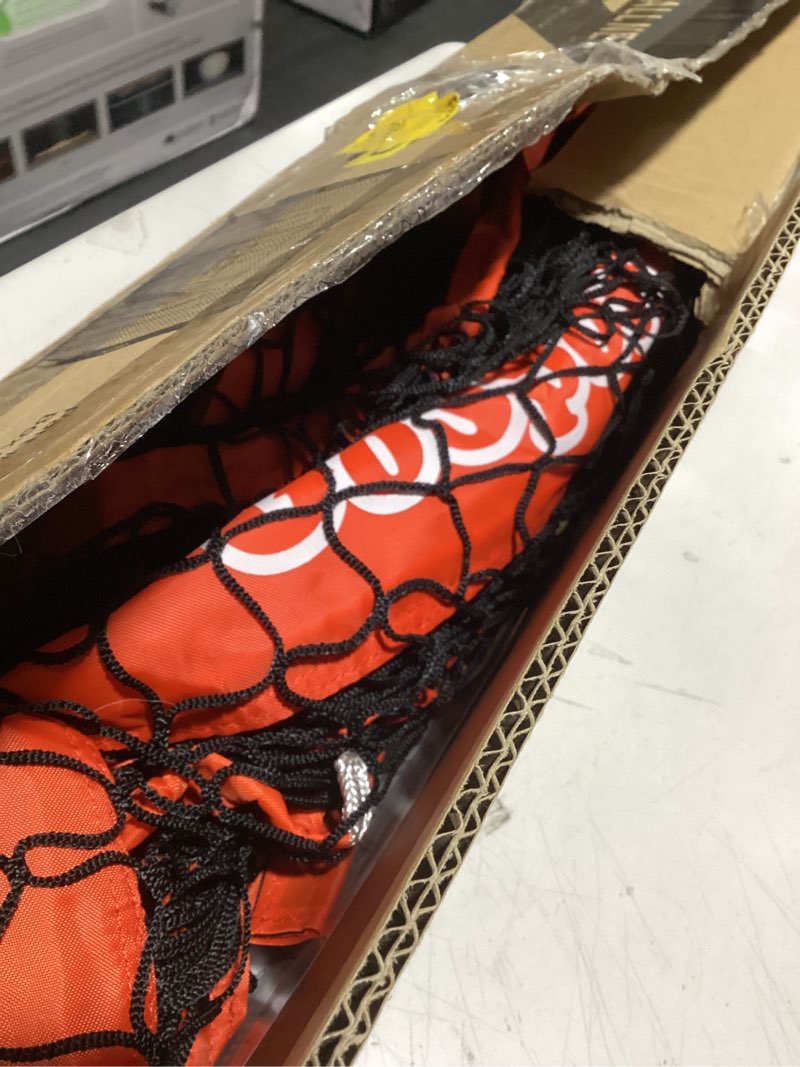 Condition photo showing As Is for GoSports 7 ft x 7 ft Baseball & Softball Nets - Red, Black, or PRO -Practice Hitting & Pitching Net with Bow Type Frame, Carry Bag and Strike Zone, Great for All Skill Levels