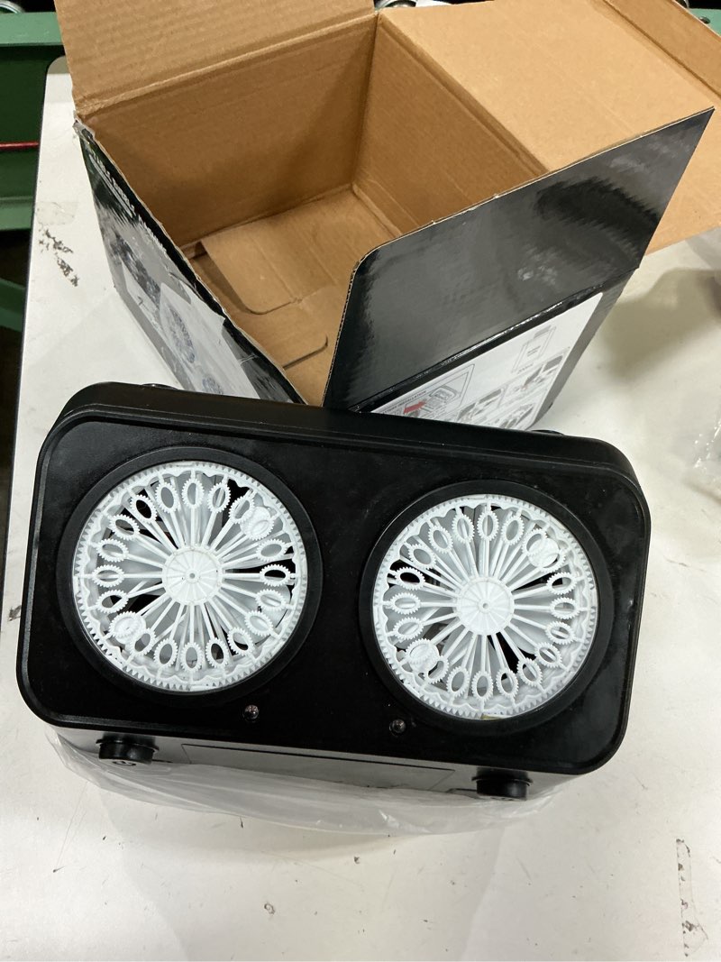 Condition photo showing As Is for shcke automatic bubble machine upgrade bubble blower with 2 fans,20000+ bubbles per minute, usb-c or battery powered,sealed bottle, portable bubble maker for birthday party pool wedding outdoor