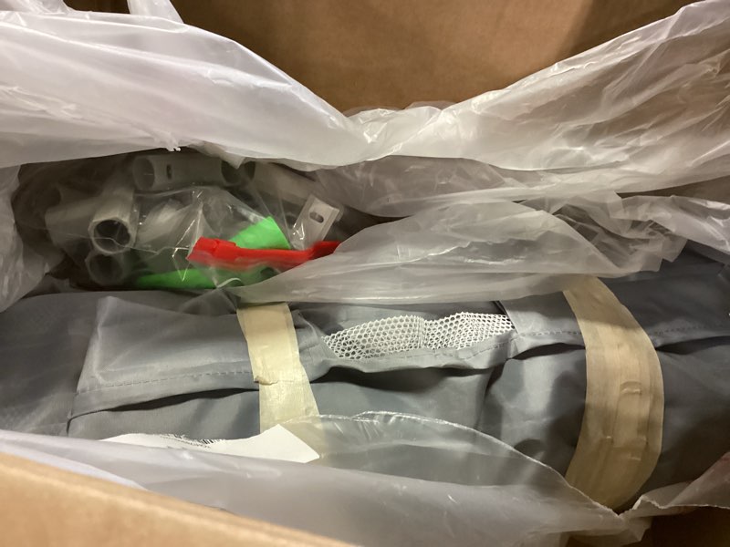 Condition photo showing As Is for Baby Playpen, 47x47in Small Play Pen,Toddler Playpen for Apartment,Play Yard,Activity Fence, Extra Large Baby Playard Light Grey 47x47 Inch