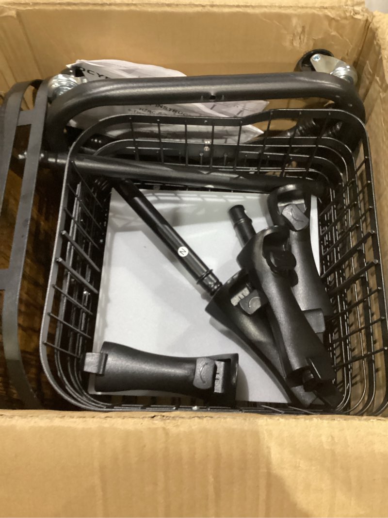 Condition photo showing New/Like New for 5 Tier Kitchen Fruit Vegetable Storage Cart with One-Piece Rotating Basket, Pantry Organizer Shelf Rack Floor Stand for Veggie Onion Potato Produce Spice, Rolling Snack Cart on Wheels, Black 5 Tier / Black