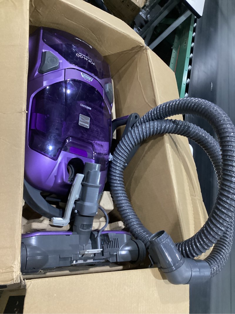 Condition photo showing Good Condition for (USED, NOT TESTED) Kenmore 600 Series Pet Friendly Lightweight Bagged Canister Vacuum with Pet PowerMate, Pop-N-Go Brush, 2 Motors, HEPA Filter, Aluminum Telescoping Wand, Retractable Cord and 4 Cleaning Tools, Purple