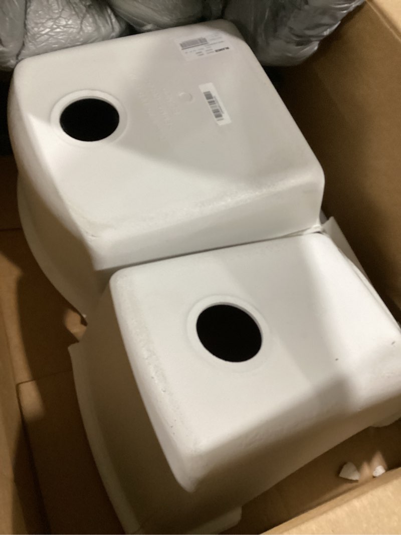 Condition photo showing Good Condition for BLANCO 443065 Diamond 60/40 Low Divide Double Bowl Kitchen Sink, 32" L X 21" W - Soft White