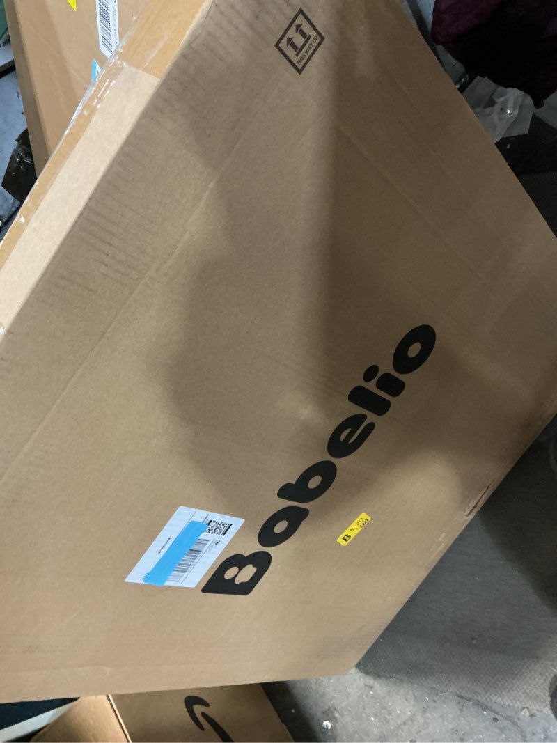 Condition photo showing New/Like New for Babelio Baby Gate for Stairs, Kitchen & Doorways, No Bottom Bar| One-Handed Operation| Auto-Close| Hardware Mount (Drill Needed) Safety Dog/Pet Gate (Black - B17, 26-43" W, 28" H)