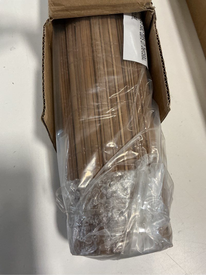 Condition photo showing Good Condition for LazBlinds No Tools No Drill Cordless Bamboo Roman Shades, Light Filtering Window Treatment, Roll Up Bamboo Blinds for Window 23'' W x 64'' H, Tuscan B Tuscan B 23'' W x 64'' H