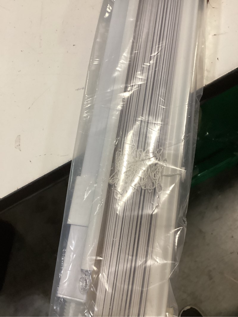 Condition photo showing Good Condition for lazblinds no tools no drill 1" vinyl mini blinds, cordless blinds for windows, light filtering horizontal window blinds & shades, 30" w x 64" h, white cordless-white 30" w x 64" h