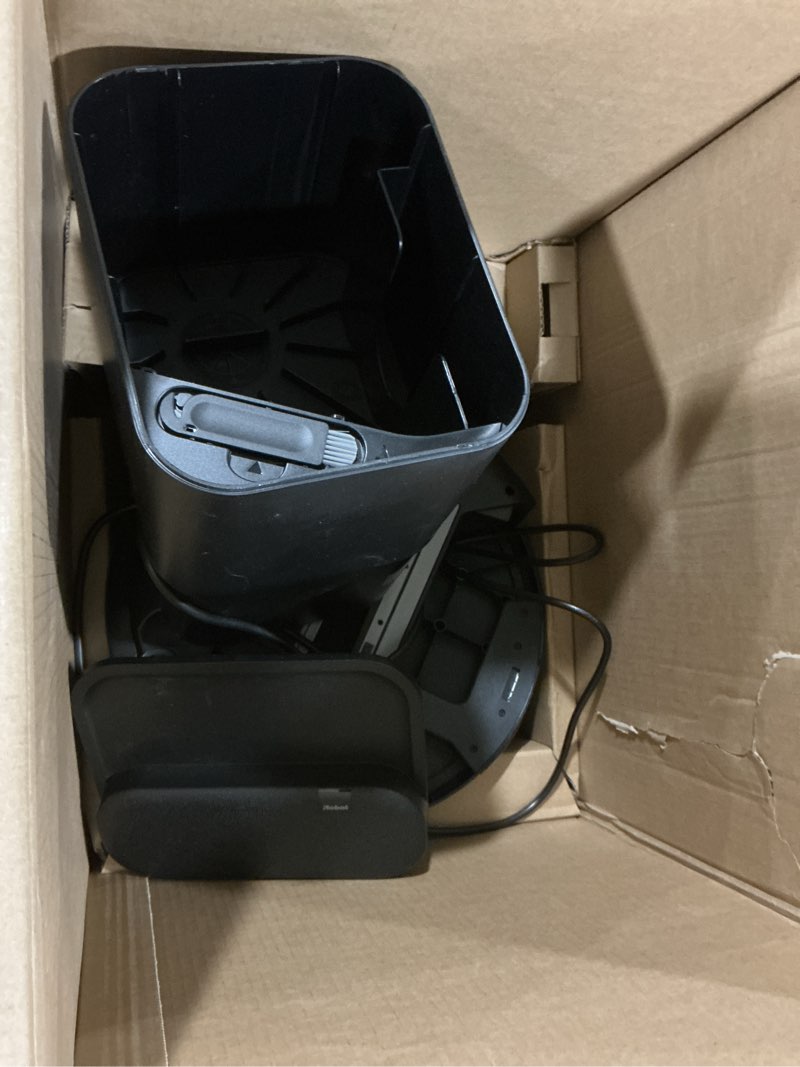 Condition photo showing As Is for iRobot Roomba Plus 505 Combo Robot Vacuum & Mop with AutoWash Dock - Extending Spinning Mop Pads, Self-Empties, Pad Wash & Heated Drying, Self-cleaning, Recognizes & Avoids Obstacles, LiDAR Navigation Black