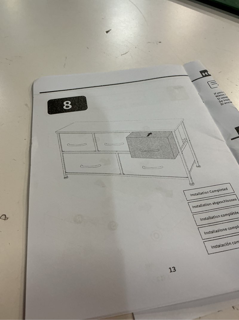 Condition photo showing Good Condition for extra wide fabric 5 drawer storage organizer unit for closet 