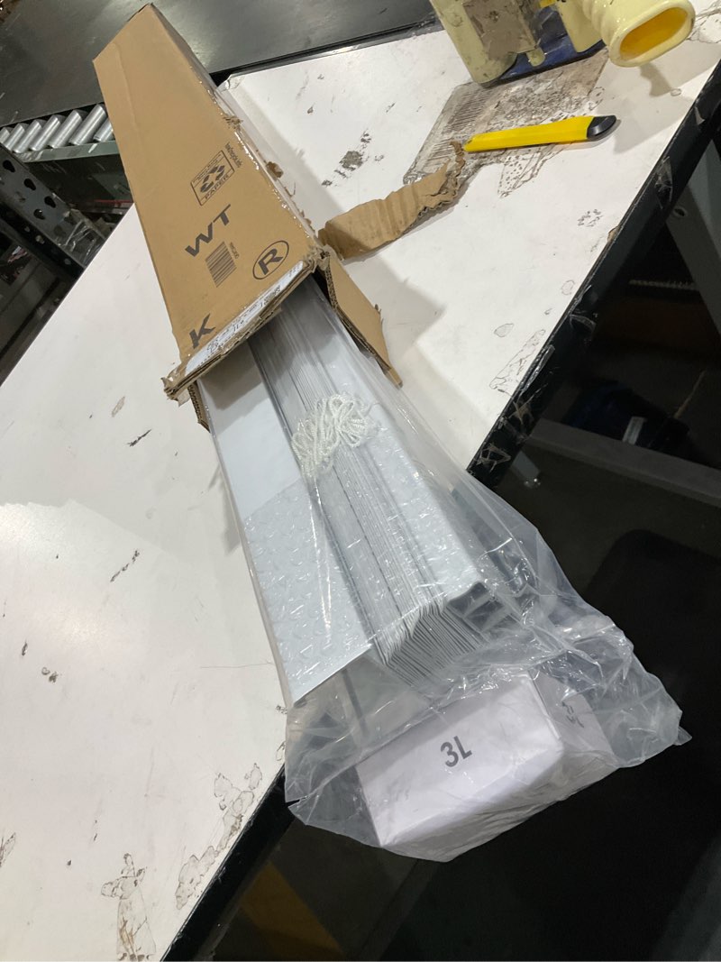 Condition photo showing Good Condition for dez furnishings cordless 2" flat slat venetian blind, 34.5" w x 60" h, white 34.5"w x 60"h