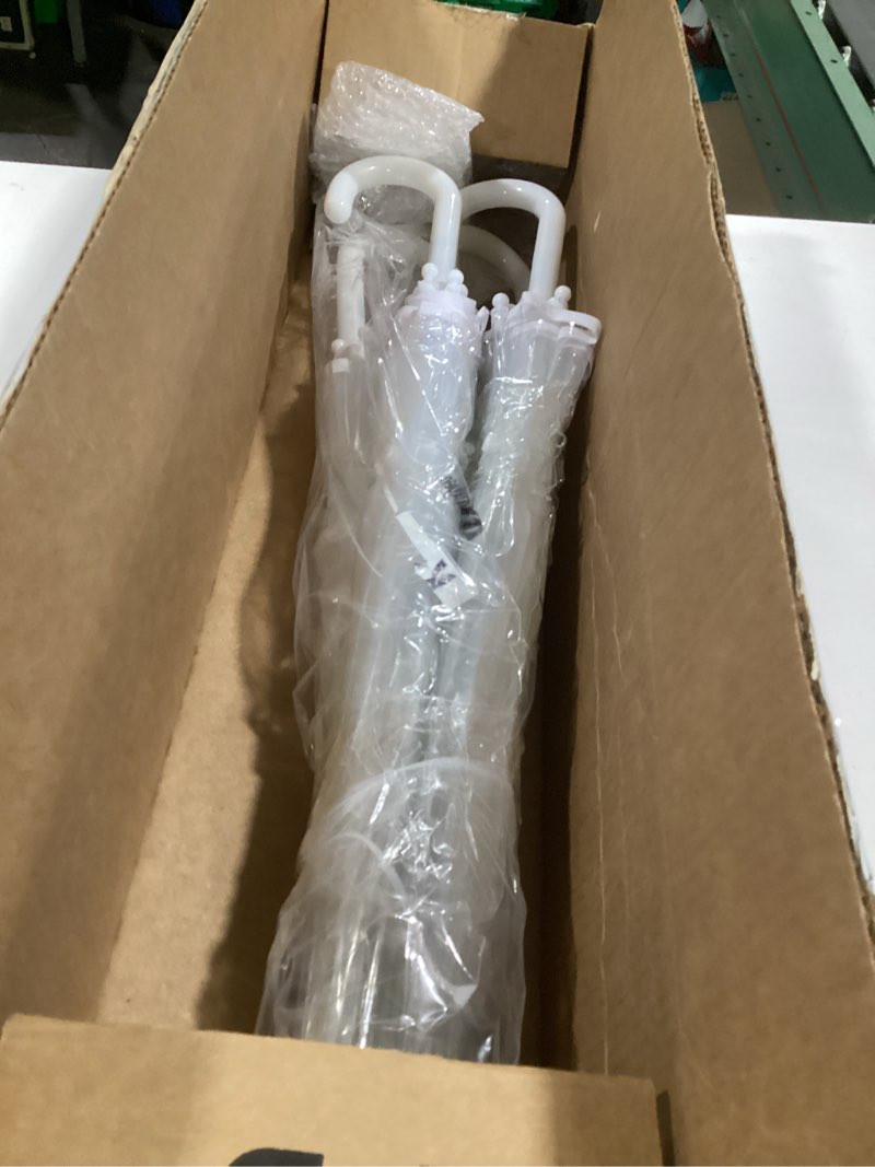 Condition photo showing Good Condition for Kacctyen 4 Pcs Kids Clear Windproof Bubble Umbrella Auto Open Rainproof Transparent Umbrella for Children Boys Girls Outing (White Border)