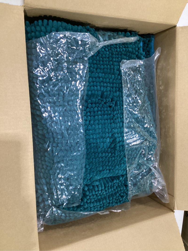 Condition photo showing Good Condition for Muddy Mat® Original Dog Door Mat for Muddy Paws, Super Absorbent Microfiber, Non-Slip Washable Pet Rug, Quick Dry Chenille Entryway Carpet, Machine Washable Indoor Outdoor mat, Atlantic Blue 24"x72" Atlantic Blue 24" x 72"