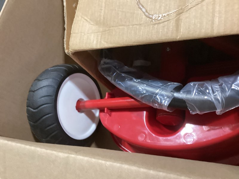 Condition photo showing Good Condition for radio flyer deluxe steer & stroll kids tricycle, toddler trike for ages 2-5, red