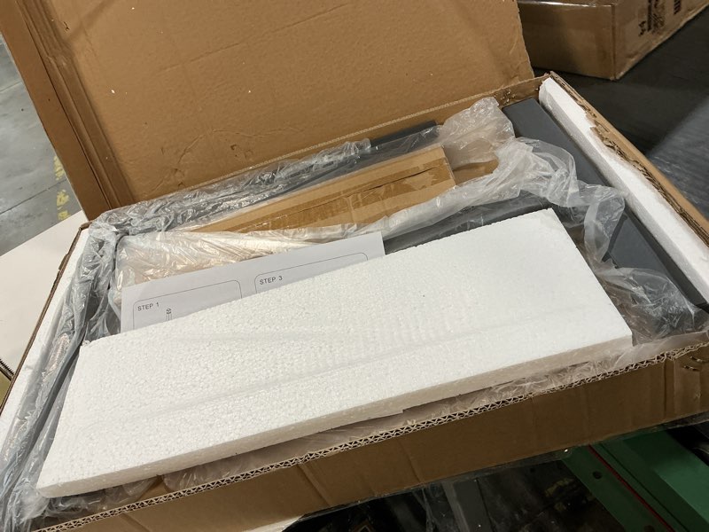 Condition photo showing As Is for Laptop Table Mobile Adjustable Height Portable Desk Notebook Swivel PC Computer Rolling Desk with Wh