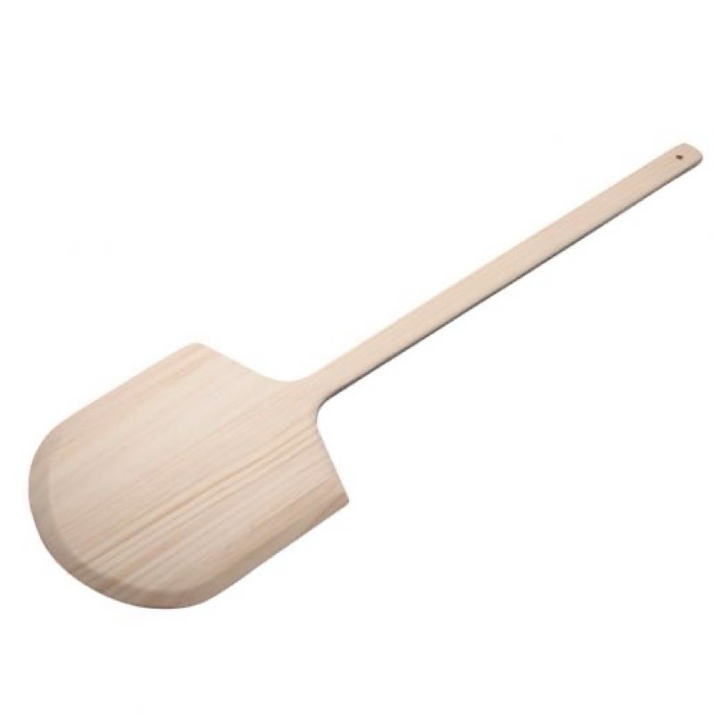 winco 12" x 13" x 42" wooden pizza peel with 42" handle