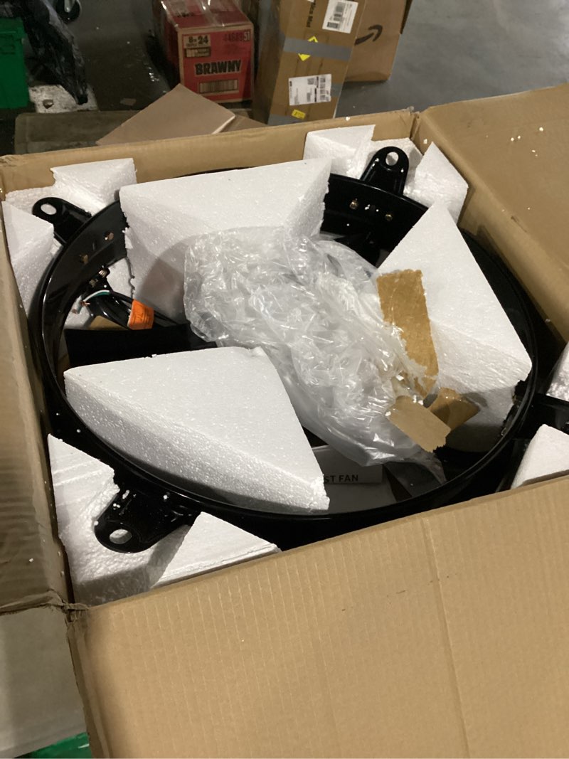 Condition photo showing Good Condition for gable vent attic fan with adjustable thermostat, powerful 20 inch exhaust fan for attic, shed, garage, greenhouse ventilation, 3127 cfm, 1080 rpm, black