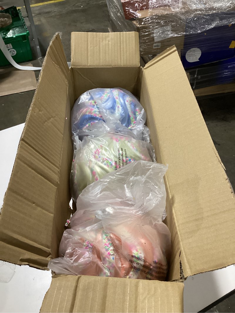 Lanpn 6 Pcs 6" Large Pastel Christmas Ornaments, Big Xmas Ball Outdoor, Plastic Christmas Tree Ornam