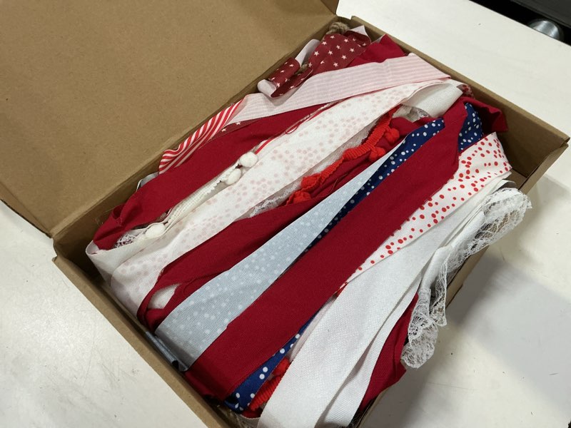 Condition photo showing Good Condition for 4th of july decoration flag - 4.2x2.3ft rag american flag banner with flagpole vintage patriotic usa flag banner ribbon hanging american flags for indoor outdoor home garden memorial day decor