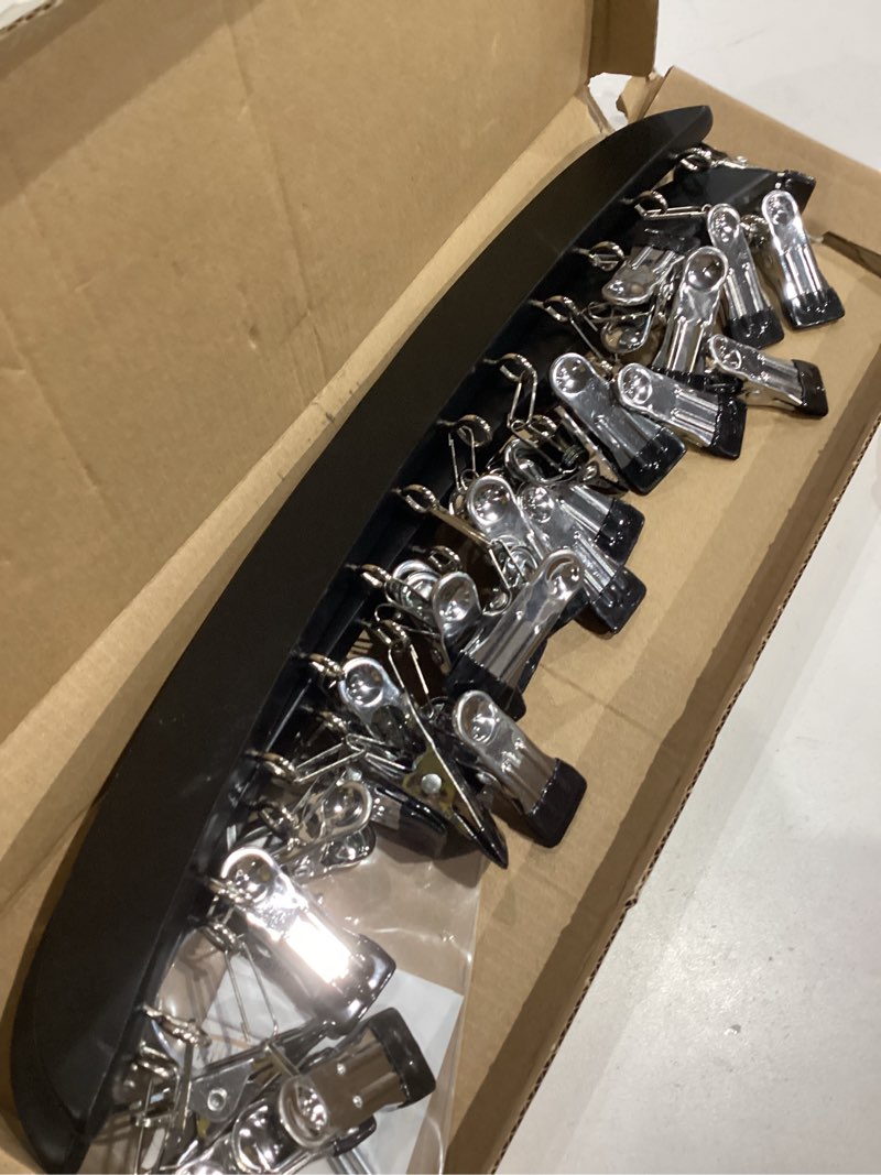 Condition photo showing Good Condition for Leggings Hangers, Wooden Closet Hanging Leggings Storage Organizer Scarf Hangers with 24 Clips, 360° Swivel Hook, Black, 2 Pcs