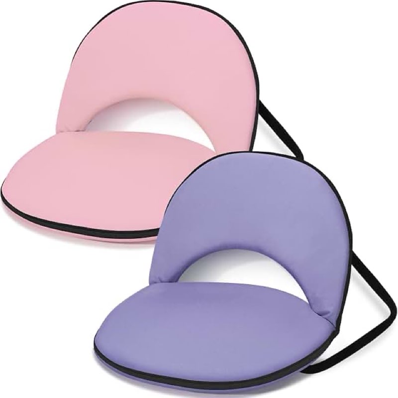 maitys 2 pcs stadium seats for bleachers with back support and cushion folding bleacher seat with ba