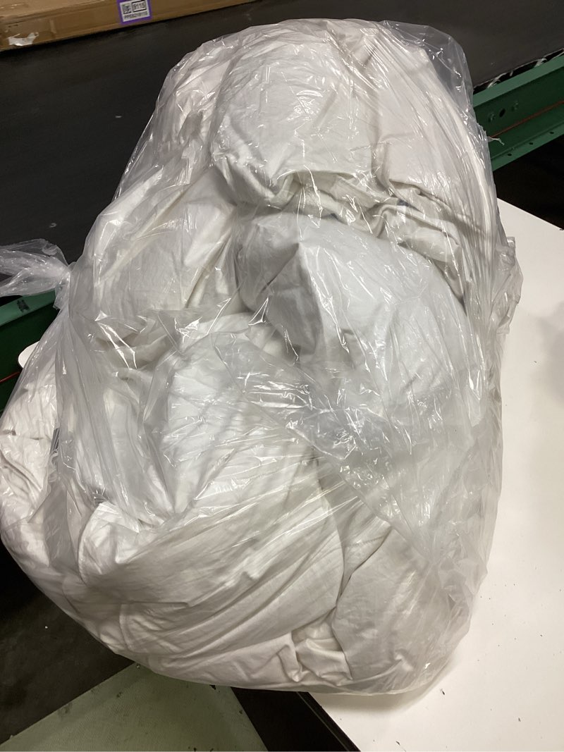 Condition photo showing As Is for quince premium down comforter, king/cal king, down