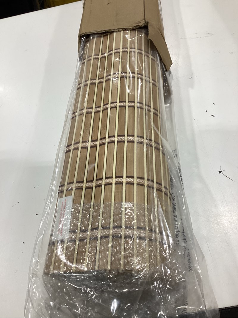 Condition photo showing Good Condition for lazblinds no tools no drill cordless bamboo roman shades, light filtering window treatment, roll up bamboo blinds for windows 29'' w x 64'' h, natural 306 light filtering-natural306 29" w × 64" h