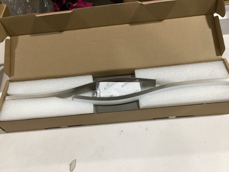 Condition photo showing Good Condition for Joossnwell Brushed Nickel Bathroom Vanity Lights Fixtures Over Mirror 5CCT Dimmable Bathroom Light Fixture Modern Vanity Lighting Bar Led Bath Vanity Light 23 Inch Wall Lamp Brushed Nickel 23 inch long