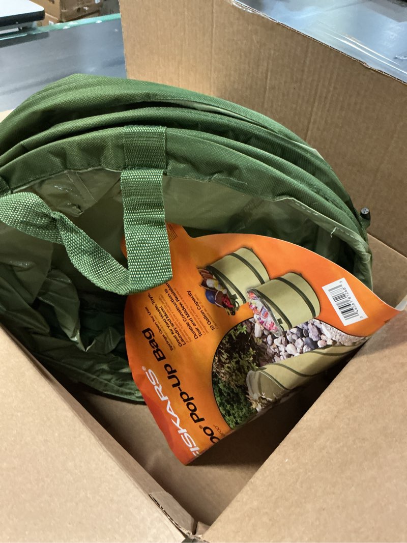 Condition photo showing Good Condition for fiskars kangaroo collapsible garden bag for yard waste, 10 gallon reusable container for lawn care and gardening