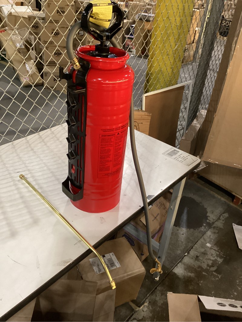 Condition photo showing Good Condition for Chapin 19494 Made in USA 3.5 Gallon Tri-Poxy Industrial Open Head Sprayer for Professional Concrete Applications, Form Oils, Construction with All Brass Components, 3.5 gallons, Red