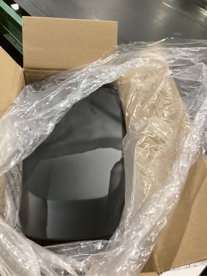 Condition photo showing As Is for Homie Soft Close, Slim Trash Can 6 Liter / 1.6 Gallon with Anti - Bag Slip Liner and Lid, Use as Mini Garbage Basket, Slim Dust Bin, or Decor in Bathroom, Restroom, Kitchen, or Bedroom (Matte Black)